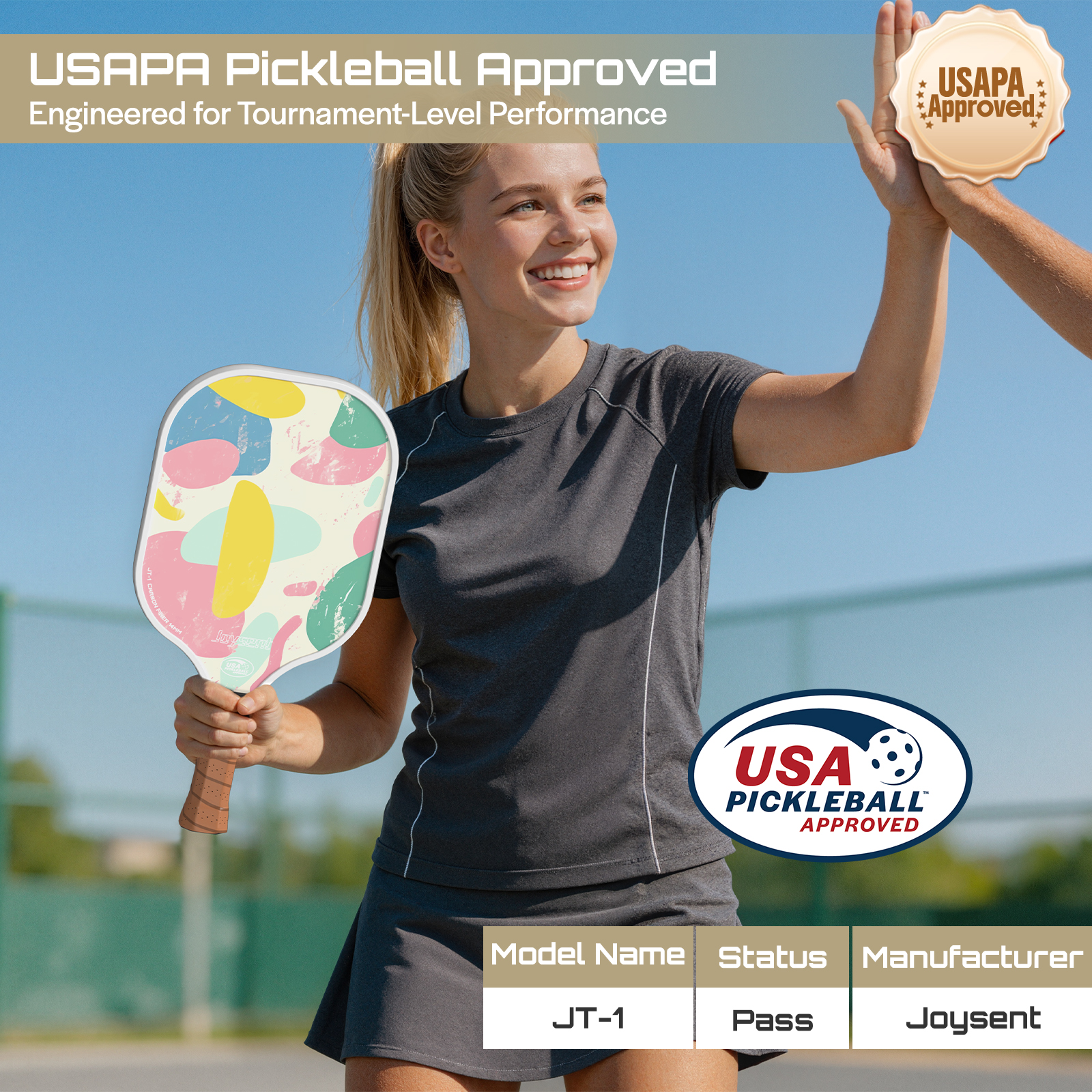 Joysent USAPA Pickleball Paddl – обзор и цена Crepe Pan Carbon